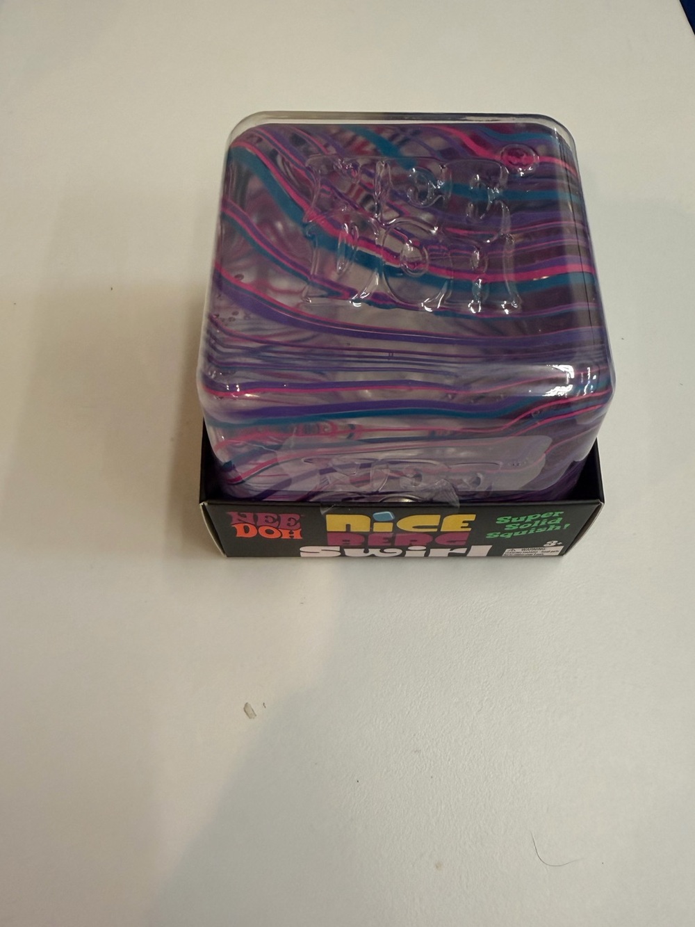NeeDoh Nice Cube Swirl - Purple, Pink, and Blue